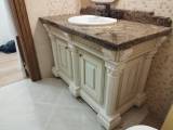 Облицовка вертикальных элементов тумбы - Мрамор CREMA MARFIL(8018)