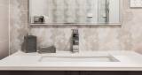 Столешницы для ванной - Аглокварцит CRYSTAL ABSOLUTE WHITE(7119)